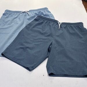 Boys First Wave size 18/30 Drawstring Wet/Dry Shorts - Blue & Light Blue